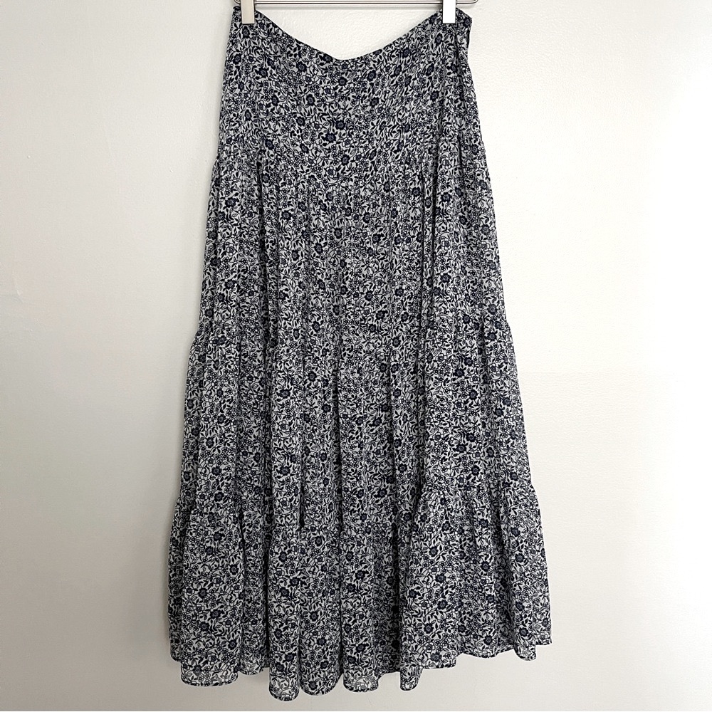 Charter Club Cottagecore Floral Tiered Maxi Skirt